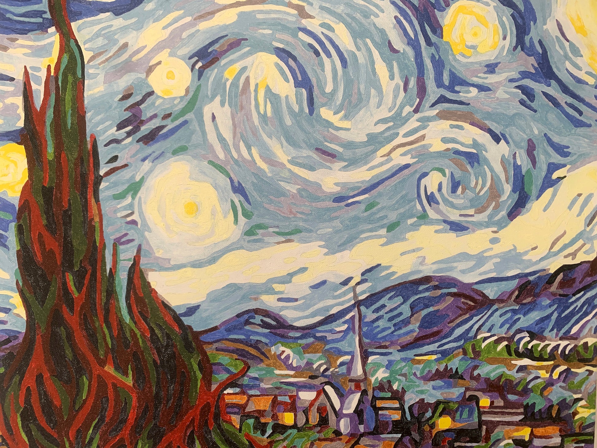 Starry Night – Paint by Numbers